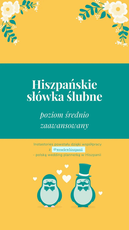 Hiszpańskie słówka ślubne