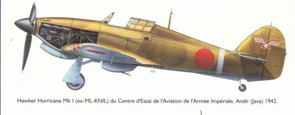 Avions alliés capturés au service du Japon Hurricane-jap