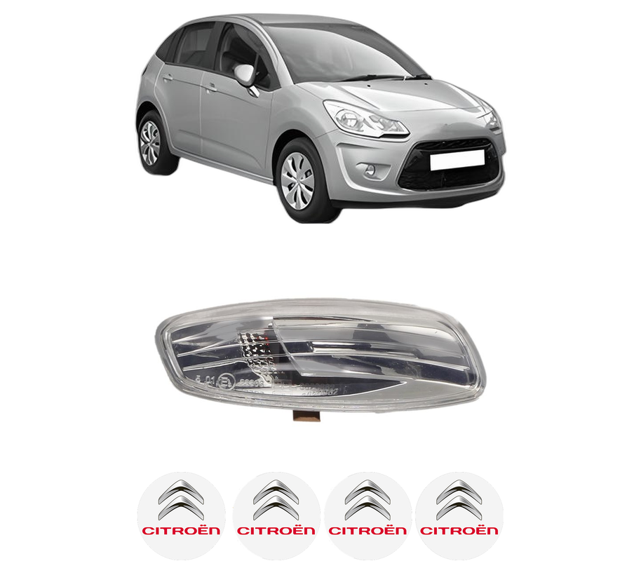 Indicator oglinda Partea Dreapta CITROEN C3 II (SC_) din 2009-2016, Auto, Blic ,4 Stickere auto cu CITROEN