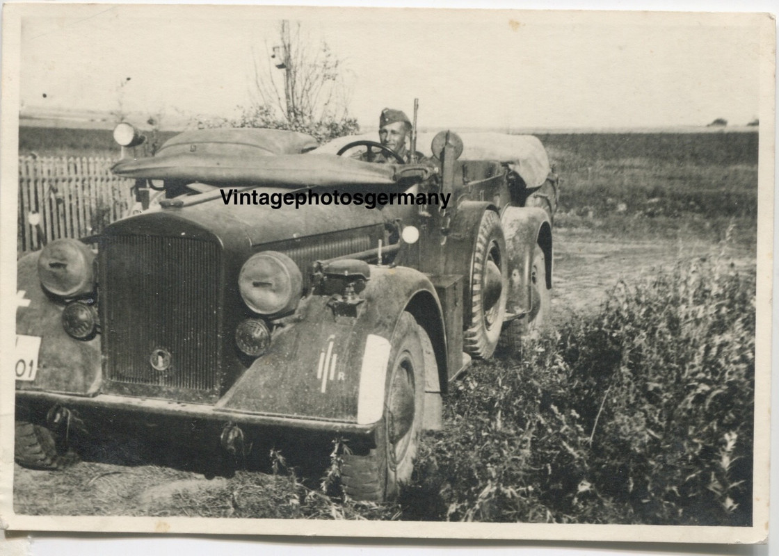 Foto Russland WH PKW Kommandeurswagen Auto Cabriolet Cabrio Jeep Kennung