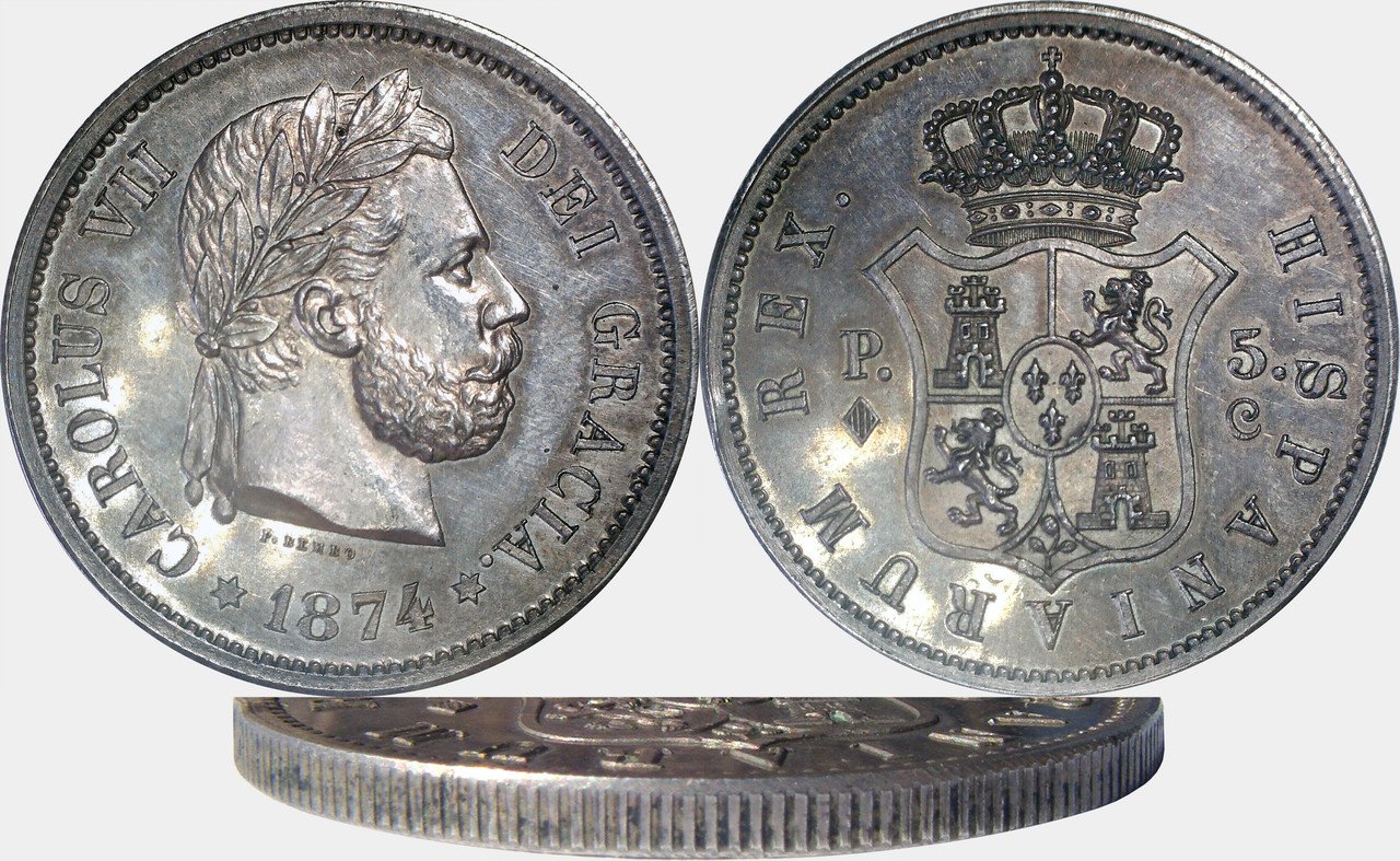 El siglo XIX 5-P-Carlos-VII-1874-Bruselasg