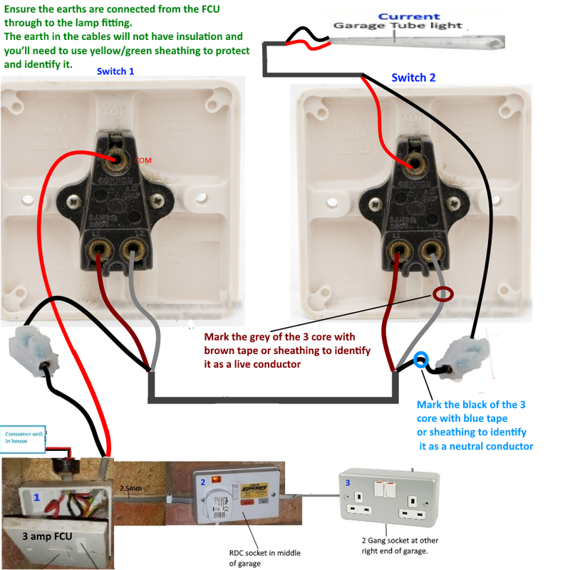 Lighting in garage, can't use 2 way switch but can i add another light
