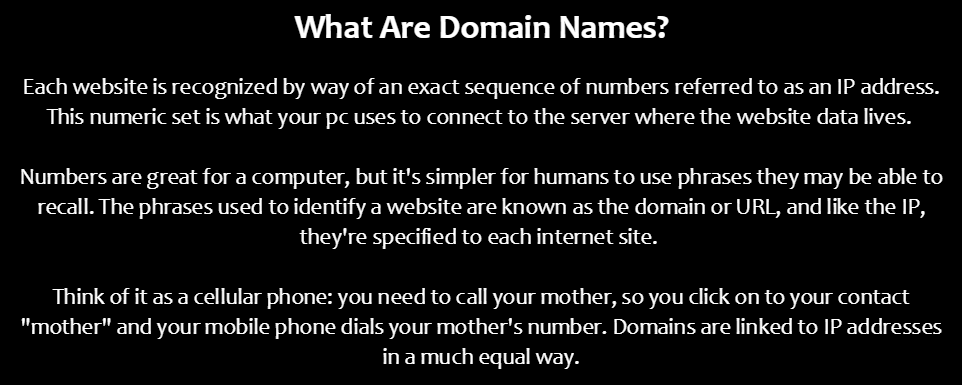 What are domain names?
