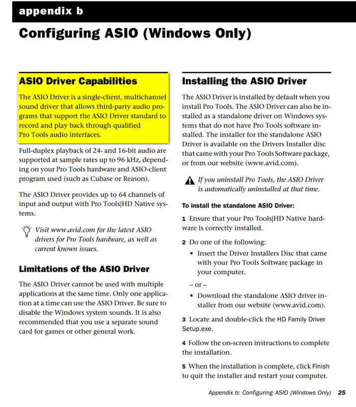 Avid HD Native card Windows 10 problem AVID ASIO Driver | AudioSEX -  Professional Audio Forum