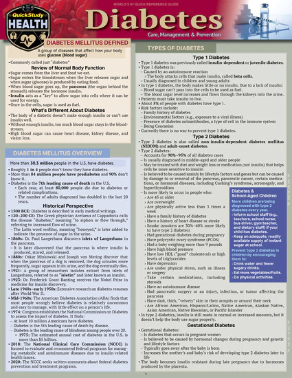 Diabetes - Care, Management & Prevention (QuickStudy Health) Diabetes - Care, Management & Prevention (QuickStudy Health)