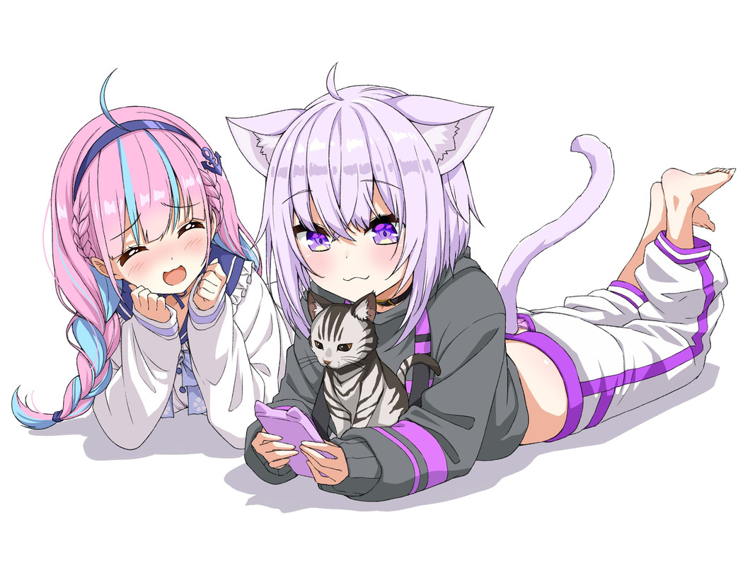 minato-aqua-nekomata-okayu-and-temari-hololive-drawn-by-asanaya-e274f5b64a35fe61d87001f545b78fd1