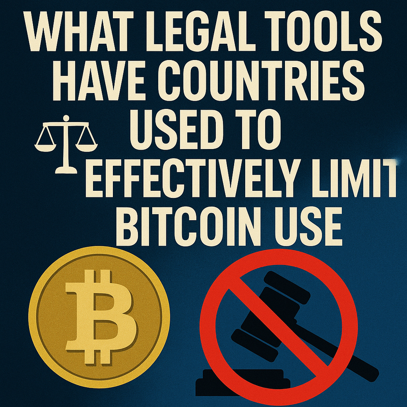 What legal tools have countries used to effectively limit Bitcoin use