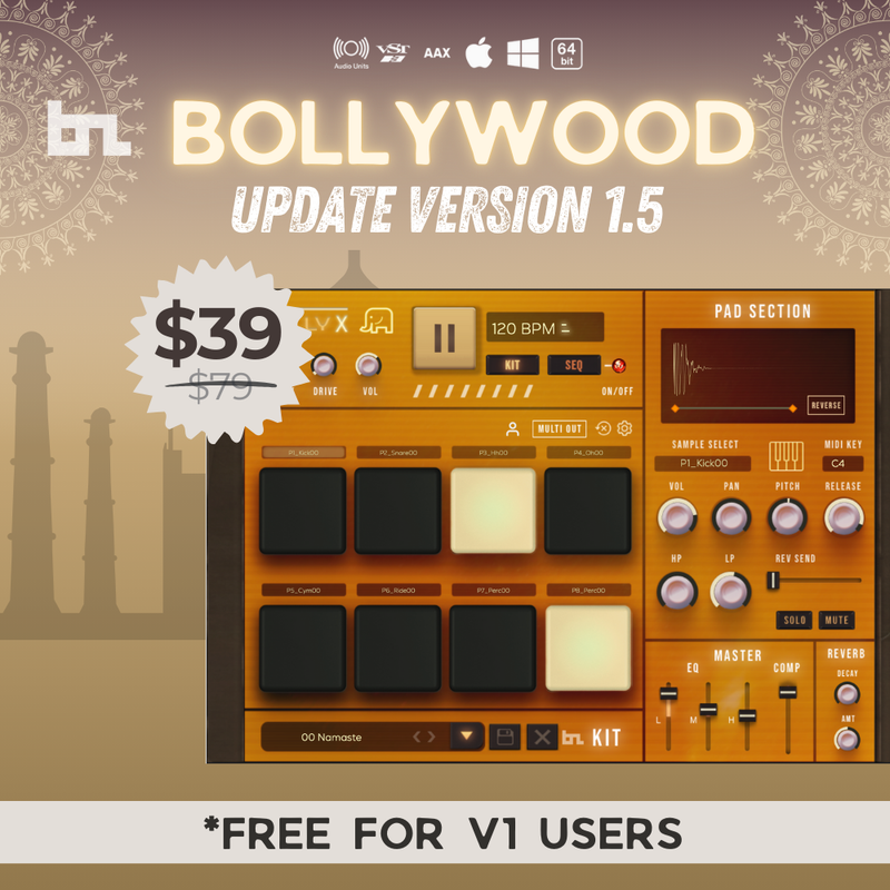 Beatskillz Plugins Releases Bolly-X 1.5 -Exotic Rhythms