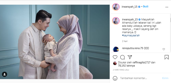 Potret bahagia Zaskia Sungkar dan Irwansyah rayakan Idul Fitri bersama Baby Ukkasya