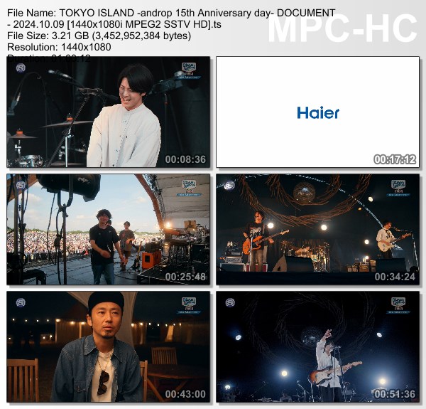 [TV-Variety] androp – TOKYO ISLAND -androp 15th Anniversary day- DOCUMENT (SSTV 2024.12.09)