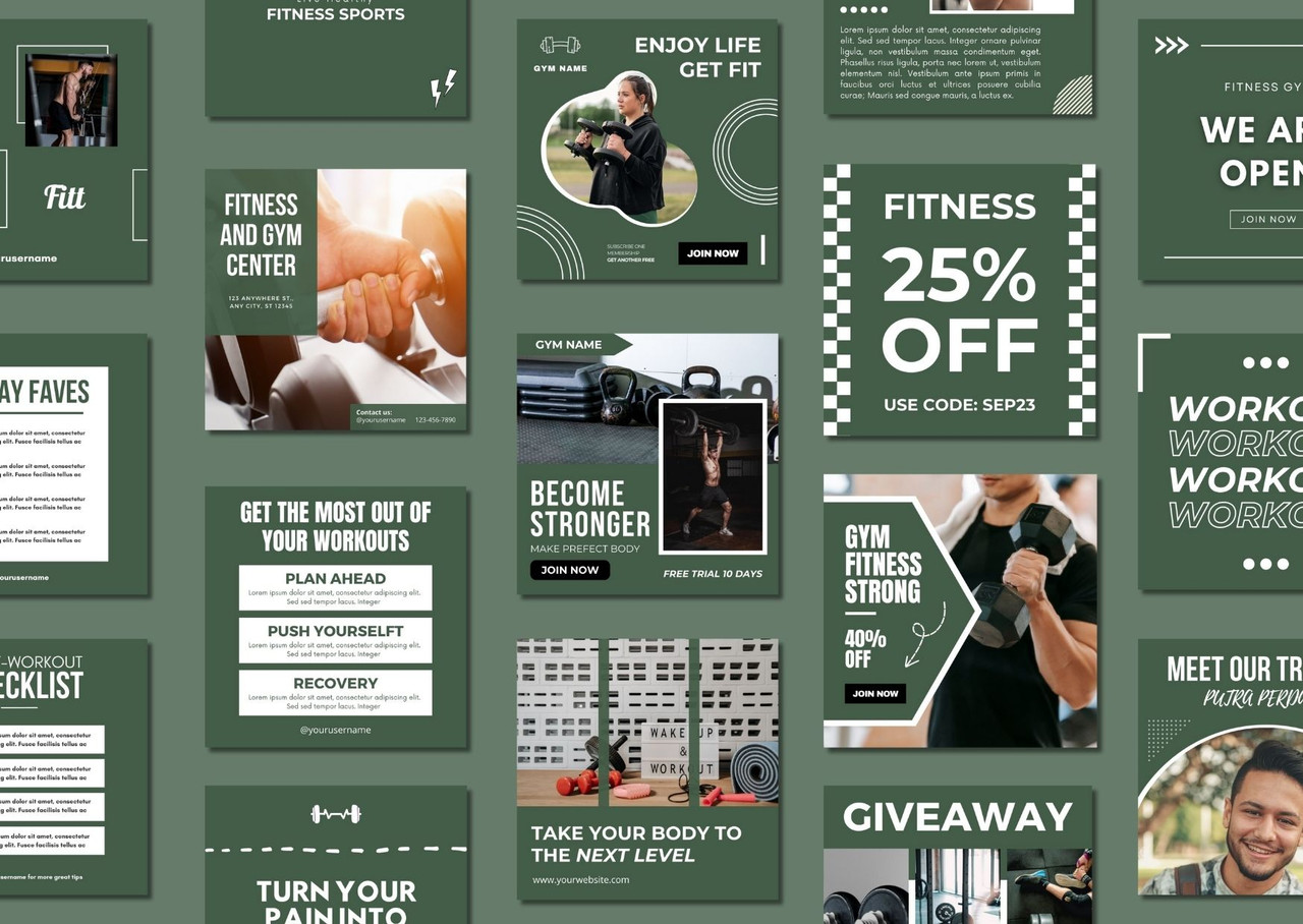 Fitness Social Media Templates