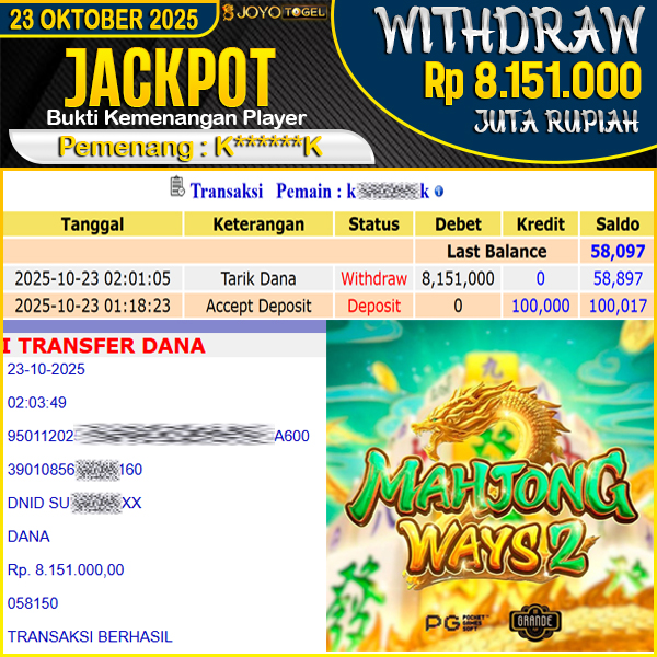 jackpot-slot-pg-soft-mahjong-ways-2-wd-rp-8151000--dibayar-lunas-di-joyotogel