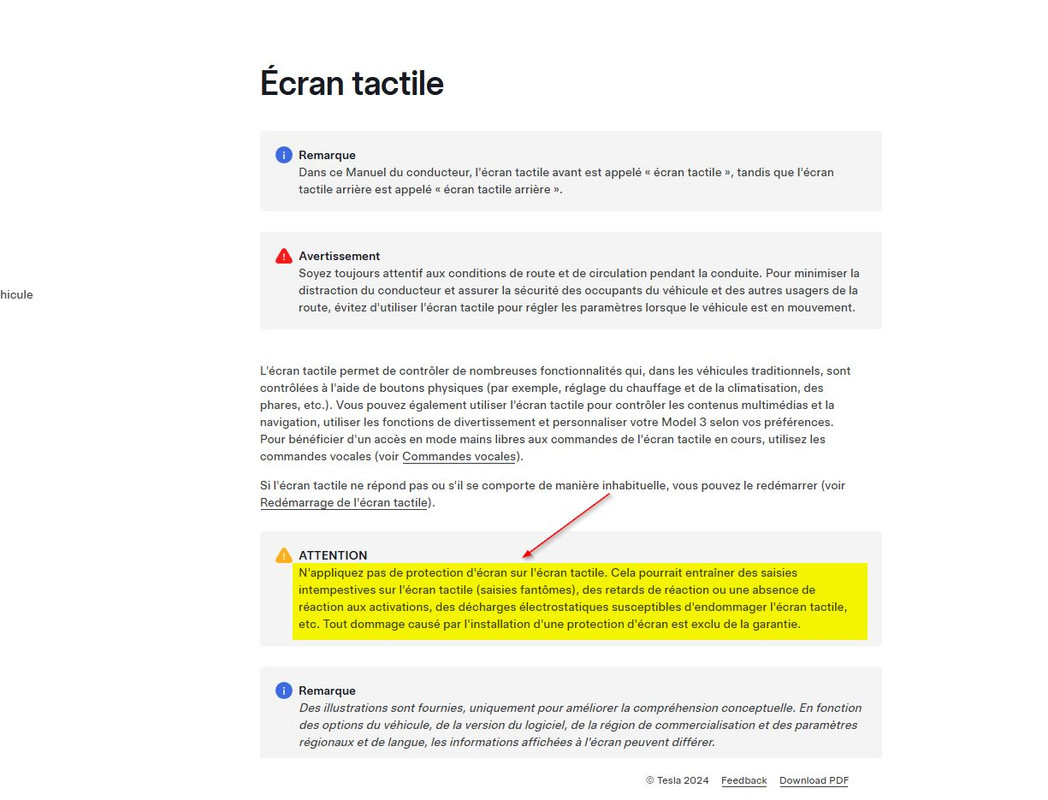 Tesla Protection écran