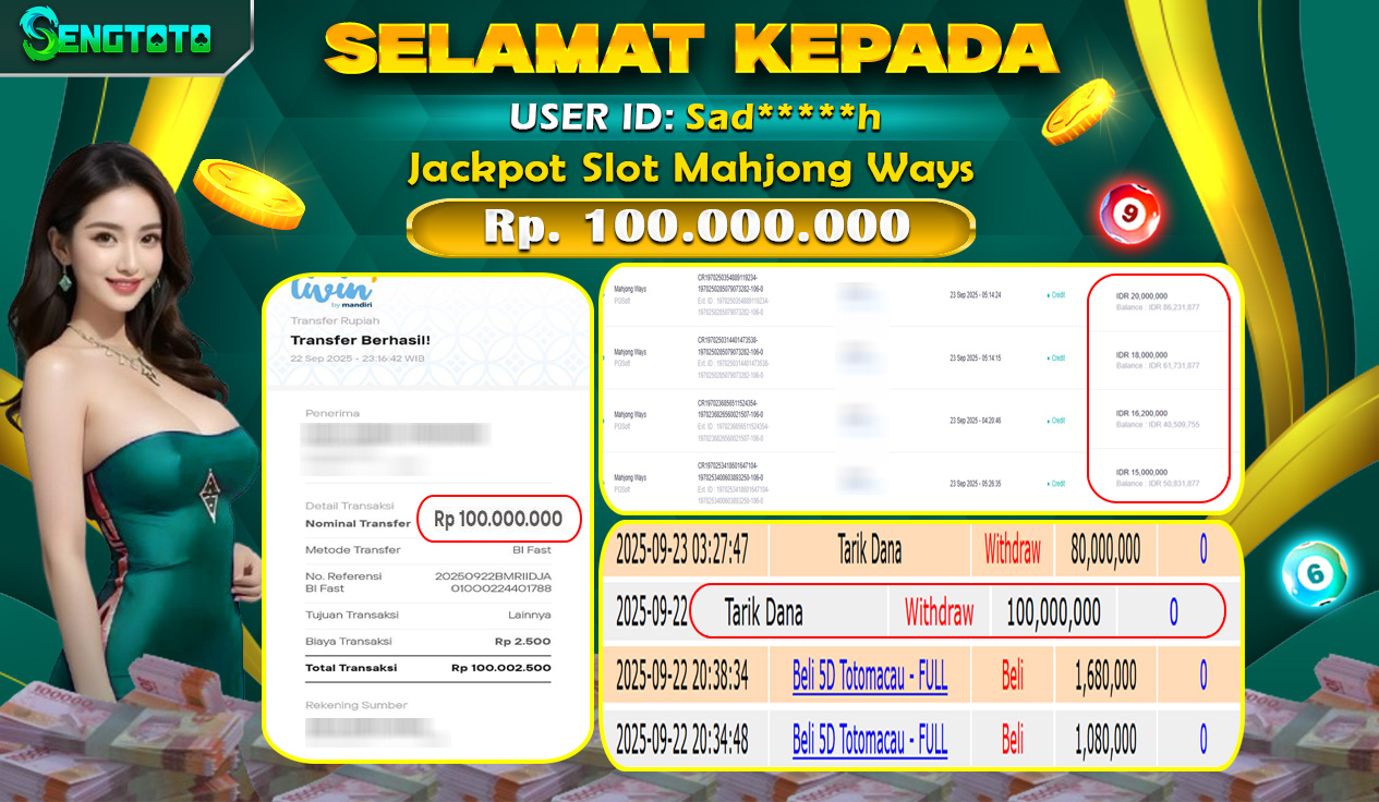 BUKTI PEMBAYARAN SLOT MAHJONG WAYS