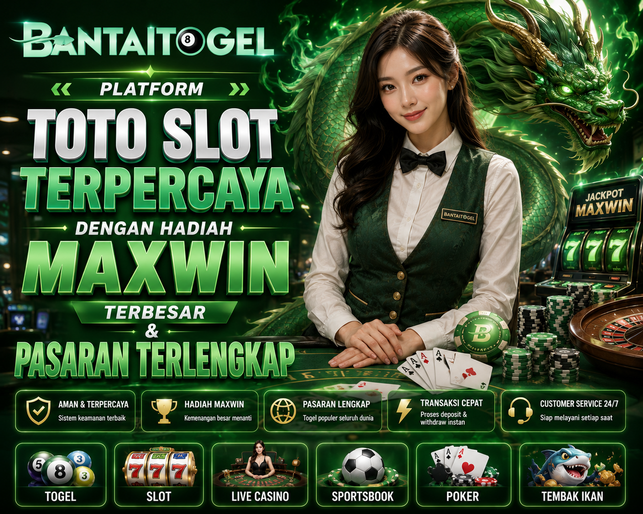 BANTAITOGEL : Platform Toto Slot Terpercaya Dengan Hadiah Maxwin Terbesar & Pasaran Terlengkap