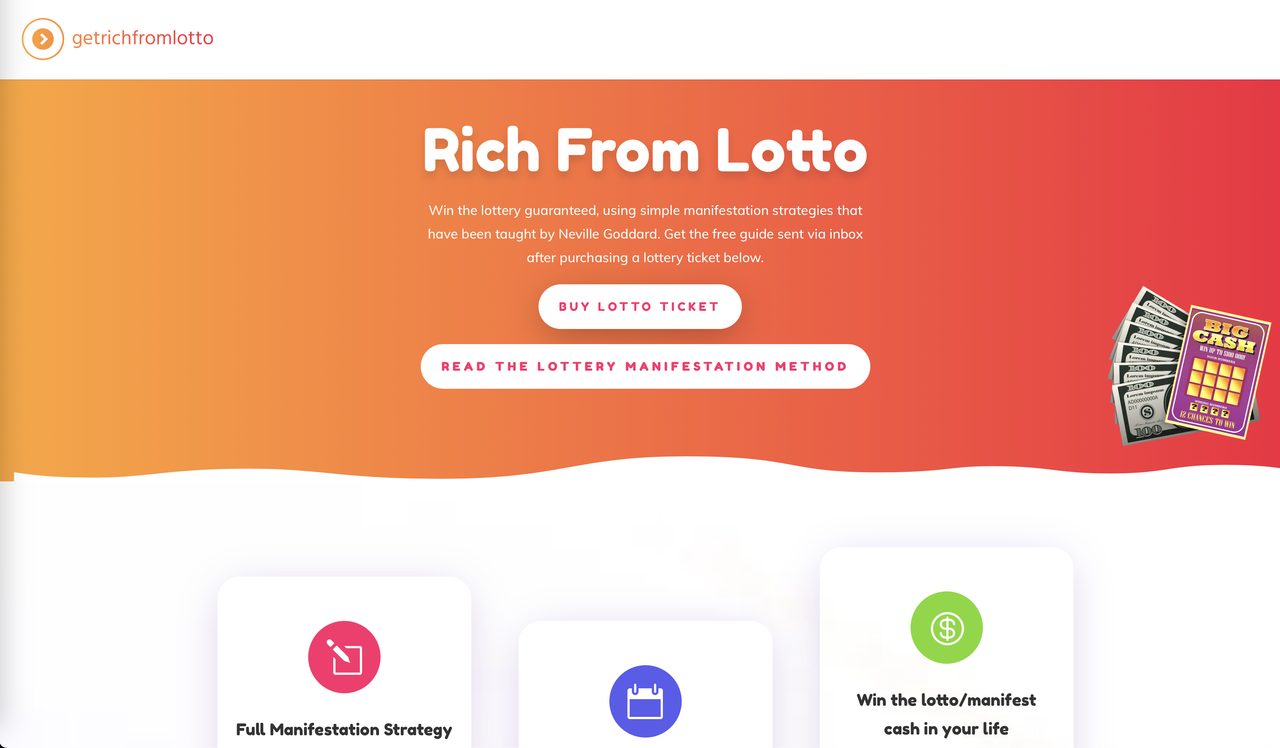 Rich From Lotto - Lottery affiliate niche website| $3,000+ monthly profits  - SideProjectors | Marketplace to buy and sell & discover side projects.