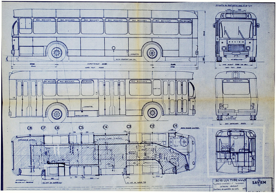 SAviem SC10U plan ensemble 1972
