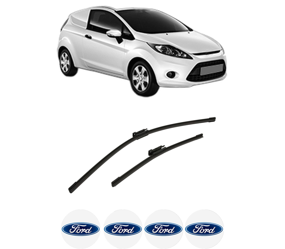 Set stergatoare auto FORD FIESTA VI Van din 2008-2017, pentru parbriz auto, 2 bucati, Bosch Aerotwin Multi, din cauciuc siliconat rezistent, 4 Stickere Auto FORD