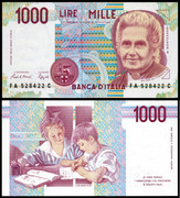 HOMENAJE A LA MUJER TRABAJARORA - 8 de Marzo Italia-114-1000-Liras-1990