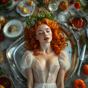 Garden wedding wom sleep begin Redhair 0 06