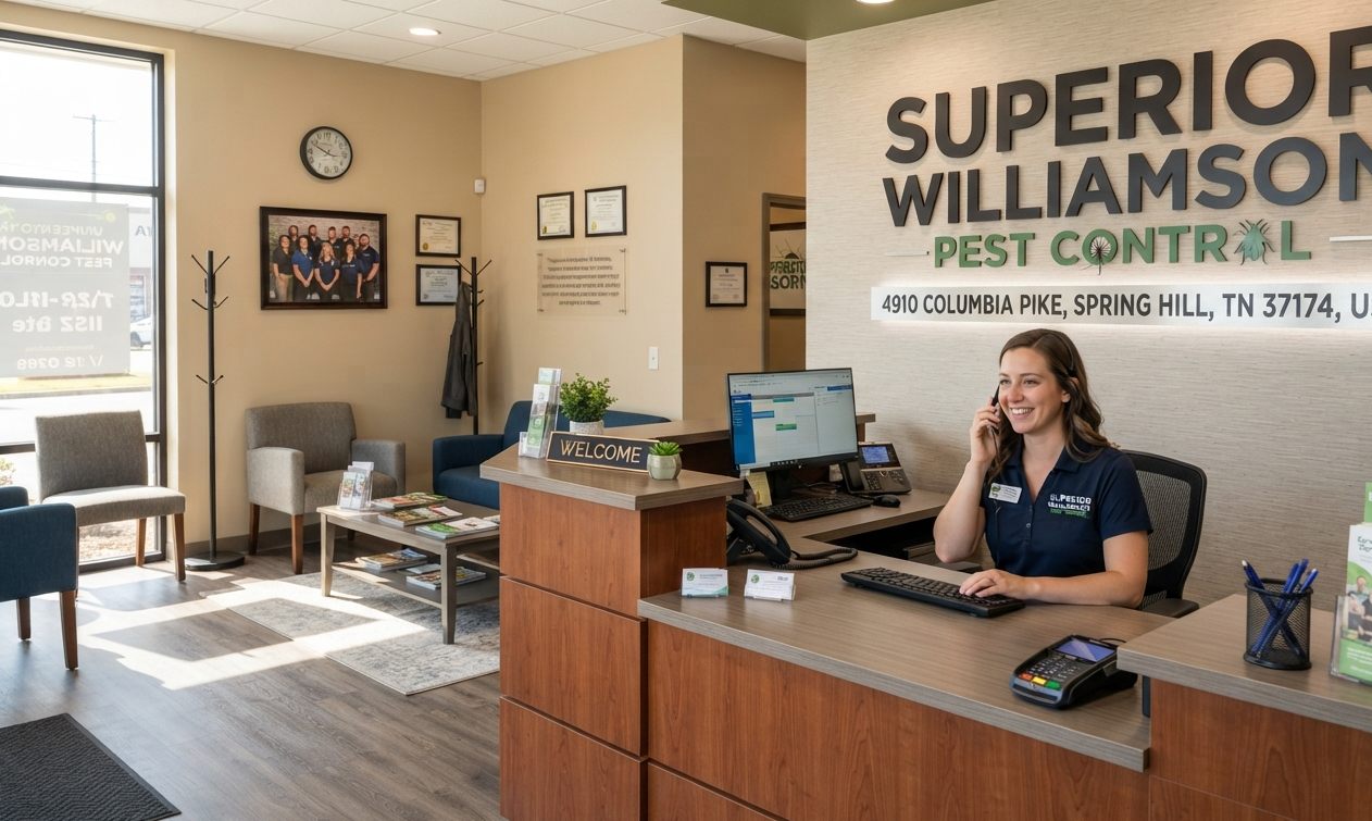 Superior Williamson Pest Control reception and customer service desk