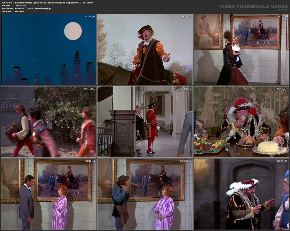 Bewitched S08E01 (How Not to Lose Your Head to King Henry VIII - Pt1).mkv
