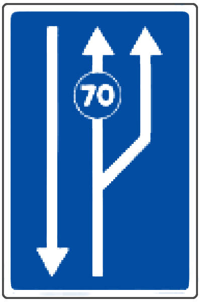 senal carril obligatorio para trafico lento s50b