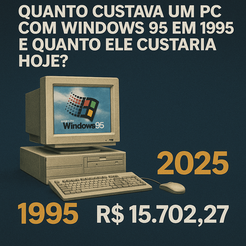 De Volta a 1995: Quanto Custava um PC com Windows 95 e Quanto Ele Custaria Hoje?