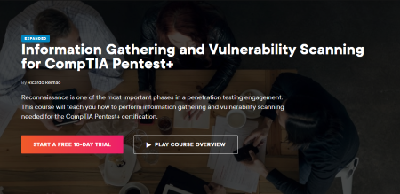 Information Gathering and Vulnerability Scanning for CompTIA Pentest+ | Pluralsight