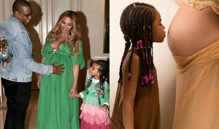 At what age did Beyoncé give birth to Blue Ivy