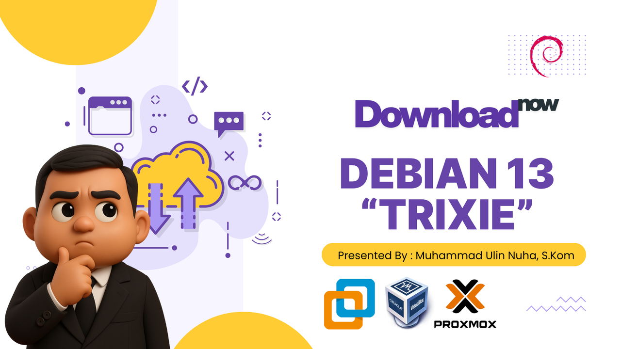 Panduan singkat: unduh file ISO Debian 13 (Trixie) resmi dan verifikasi checksum