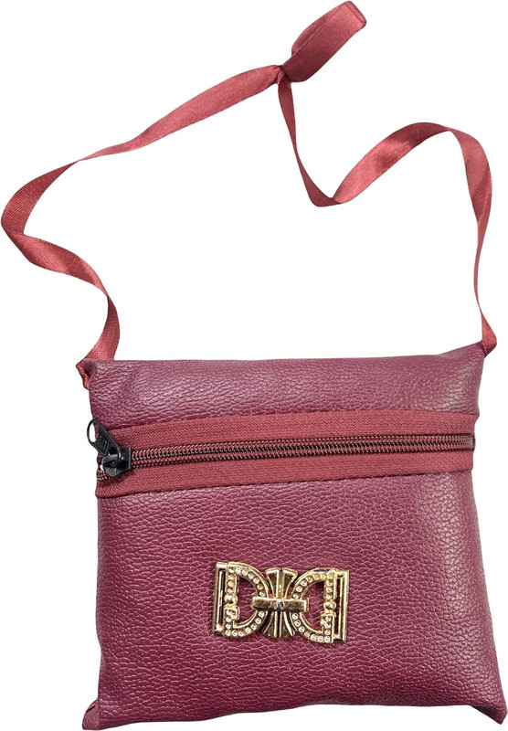 Sling Bag For Kids Square Maroon