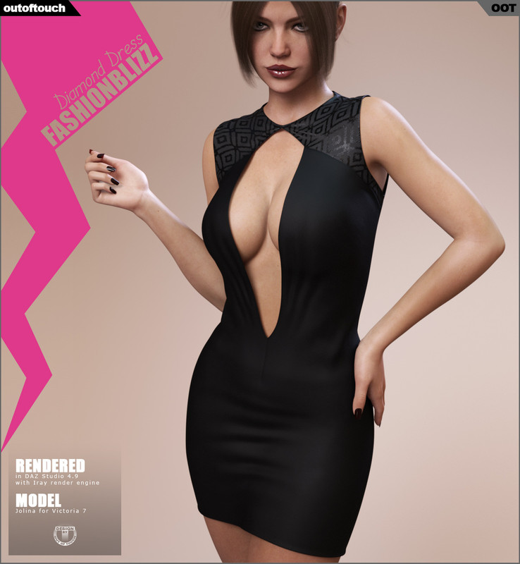 Fashion Blizz Diamond Dress for Genesis 3 Female(s)