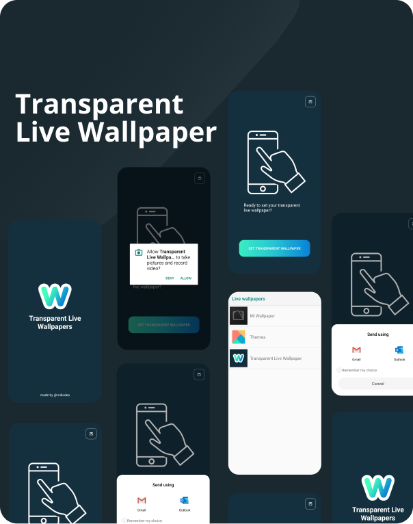 Transparent Live Wallpaper -  Android App - 1