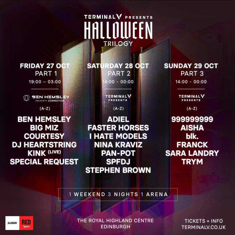 Tickets for Terminal V Halloween ft. Hemsley, Kraviz & more are live!