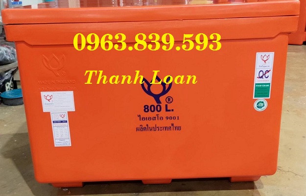 Thùng đá bông sen 800L có chân trữ thủy hải sản đông lạnh lâu / 0963.839.593 Ms.Loan Thung-giu-lanh-800l