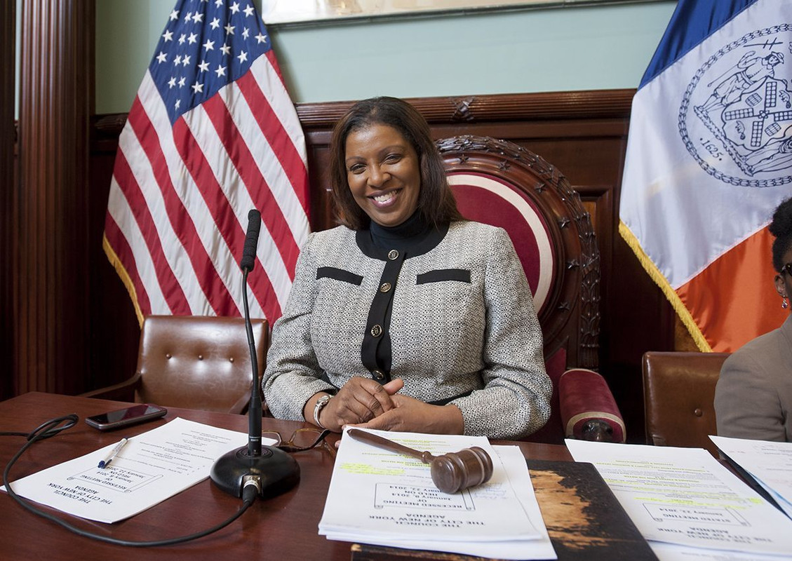 Letitia James in her office as an attorney general