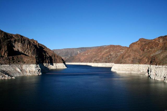View of Hoover Dam from above