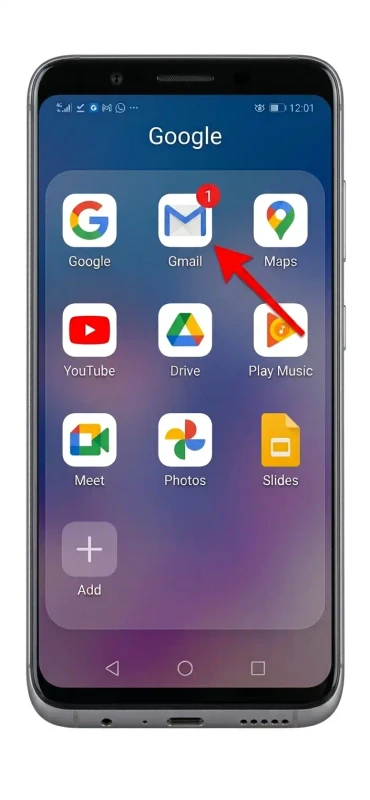 Step 1: open the Gmail app