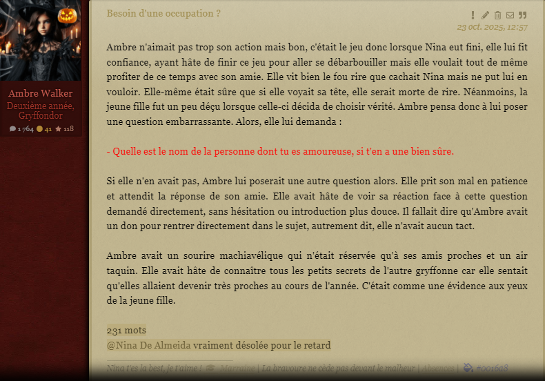 Besoin d une occupation