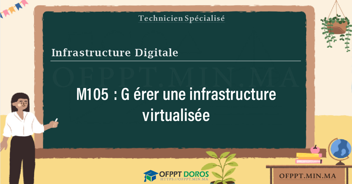 Sommaire détaillé du cours Gérer une infrastructure virtualisée M105 OFPPT - Structure du module
