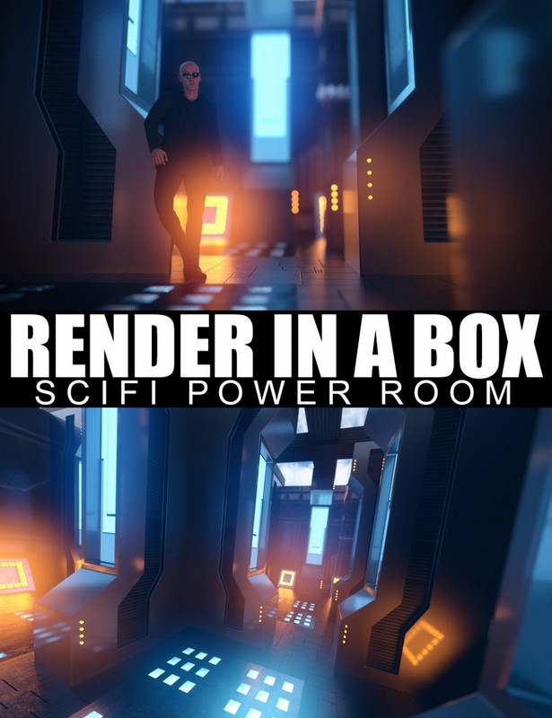 Render In A Box Scifi Power Room