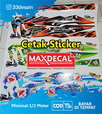Sticker Print MaxDecal Meteran