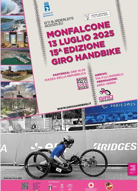 Giro Handbike 2025: domenica 13 Luglio Monfalcone ospita la quinta tappa
