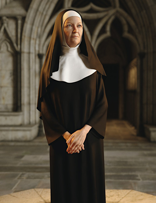 dForce Nun Costume for Genesis 8 Female(s)