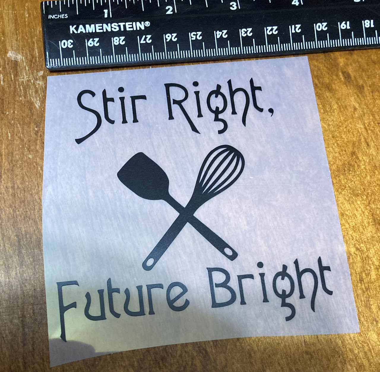 handcrafted kitchen witch decal