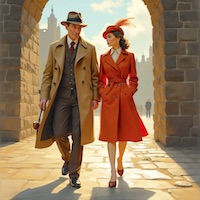 Sam Corsair and Jane leave Edinburgh Castle