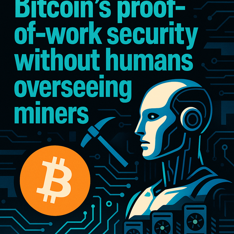 Could AIs maintain Bitcoin's proof-of-work security without humans overseeing miners