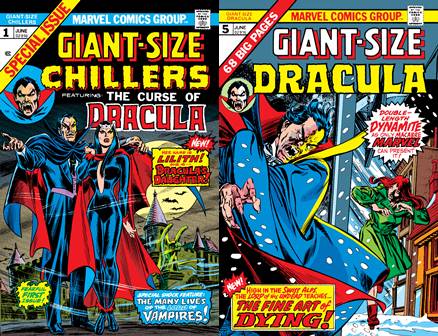 Giant Size Chillers #1 + Giant-Size Dracula #2-5 (1974-1975) Complete