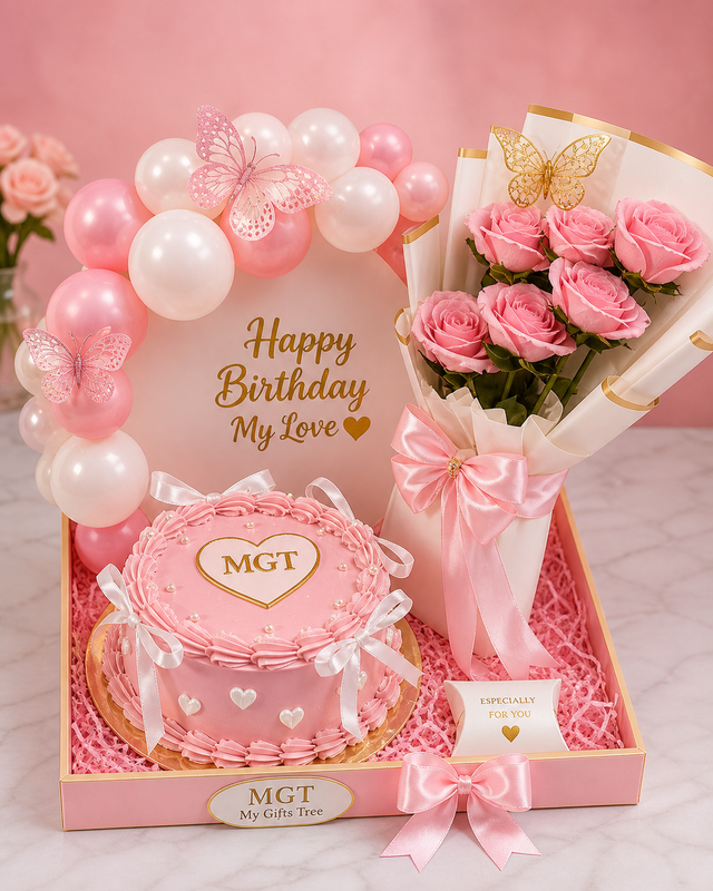 Romatic Birthday Gift Arrengment  Image
